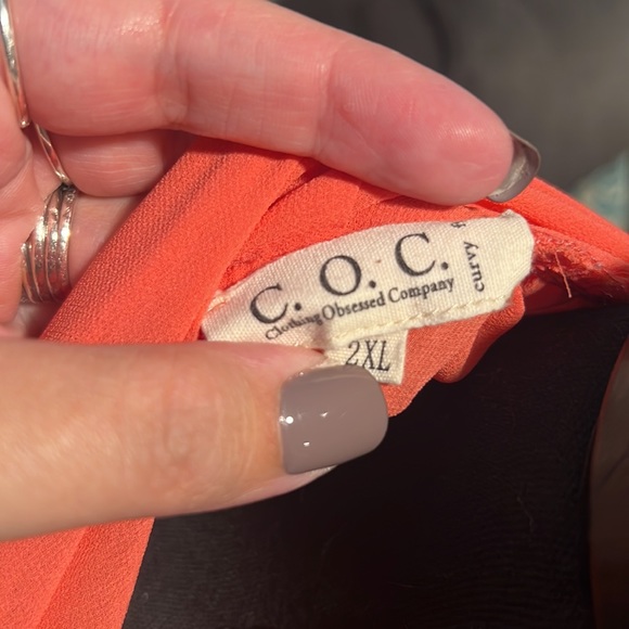 Sheer Blouse high-low size 2x - Picture 7 of 8